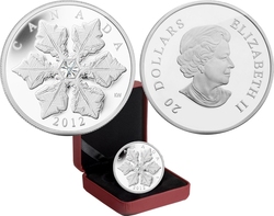 CRYSTAL SNOWFLAKES -  CLEAR CRYSTAL SNOWFLAKE -  2012 CANADIAN COINS 13