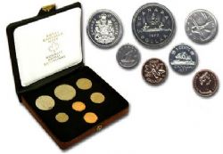 CUSTOM SETS -  1977 CUSTOM SET - DETACHED JEWELS, FULL WATER LINES, DOUBLE 7 -  1977 CANADIAN COINS 07