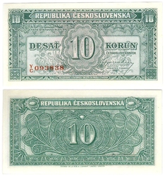 CZECHOSLOVAKIA -  10 KORUN 1950 (UNC)