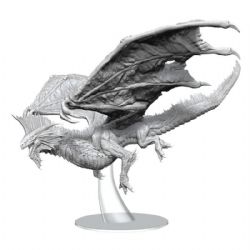 D&D ICONS OF THE REALMS: PREPAINTED MINIATURES -  ADULT SILVER DRAGON -  RPG MINIATURE PREPAINTED DUNGEONS & DRAGONS
