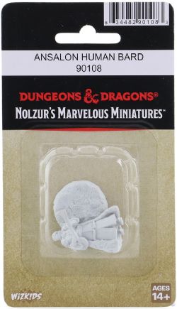 D&D NOLZUR'S MARVELOUS MINIATURES UNPAINTED -  ANSALON HUMAN BARD -  RPG MINIATURE UNPAINTED DUNGEONS & DRAGONS