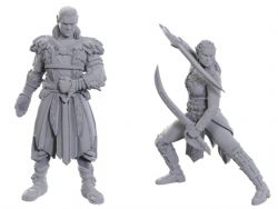 D&D NOLZUR'S MARVELOUS MINIATURES UNPAINTED -  BALDUR'S GATE 3 - JAHEIRA & HALSIN -  RPG MINIATURE UNPAINTED DUNGEONS & DRAGONS