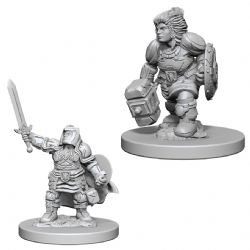 D&D NOLZUR'S MARVELOUS MINIATURES UNPAINTED -  DWARF FEMALE PALADIN FIGURES (2) -  RPG MINIATURE UNPAINTED DUNGEONS & DRAGONS