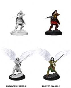 D&D NOLZUR'S MARVELOUS MINIATURES UNPAINTED -  FEMALE AASIMAR FIGHTER (2) -  RPG MINIATURE UNPAINTED DUNGEONS & DRAGONS