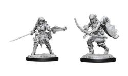 D&D NOLZUR'S MARVELOUS MINIATURES UNPAINTED -  FEMALE HALF-ELF RANGER FIGURES (2) -  RPG MINIATURE UNPAINTED DUNGEONS & DRAGONS
