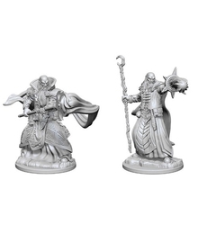 D&D NOLZUR'S MARVELOUS MINIATURES UNPAINTED -  HUMAN WIZARD FIGURES (2) -  RPG MINIATURE UNPAINTED DUNGEONS & DRAGONS