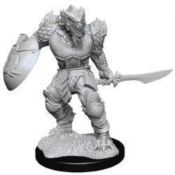 D&D NOLZUR'S MARVELOUS MINIATURES UNPAINTED -  MALE DRAGONBORN FIGHTER (2) -  RPG MINIATURE UNPAINTED DUNGEONS & DRAGONS