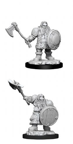 D&D NOLZUR'S MARVELOUS MINIATURES UNPAINTED -  MALE DWARF FIGHTER -  RPG MINIATURE UNPAINTED DUNGEONS & DRAGONS