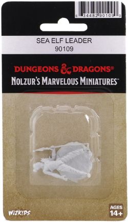 D&D NOLZUR'S MARVELOUS MINIATURES UNPAINTED -  SEA ELF LEADER -  RPG MINIATURE UNPAINTED DUNGEONS & DRAGONS