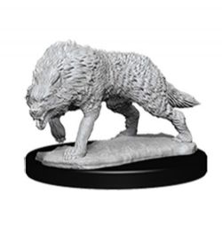 D&D NOLZUR'S MARVELOUS MINIATURES UNPAINTED -  TIMBER WOLF FIGURES (2) -  RPG MINIATURE UNPAINTED DUNGEONS & DRAGONS