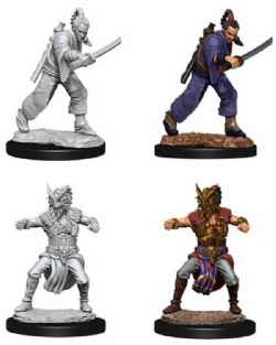 D&D NOLZUR'S MARVELOUS UNPAINTED MINIATURES -  HUMAN MONK RANGER FIGURES (2)
