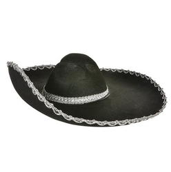 DAY OF THE DEAD -  BLACK SOMBRERO (ADULT)