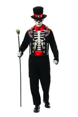 DAY OF THE DEAD -  DAY OF THE DEAD MAN COSTUME (ADULT - ONE SIZE)