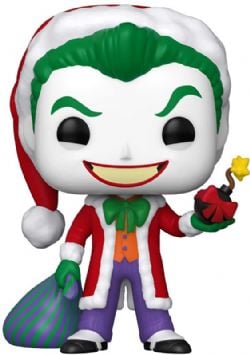 DC SUPER HEROES -  POP! VINYL FIGURE OF THE JOKER AS SANTA (4 INCH) 358