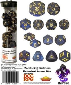 DCC RPG DICE -  MADDENING DARKNESS (14 DICE) DCC