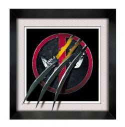 DEADPOOL -  SLASHED LOGO - FRAMED PICTURE (WHITE) (12