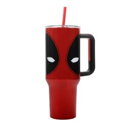 DEADPOOL -  STAINLESS STEEL TUMBLER WITH STRAW (40 OZ) -  MARVEL