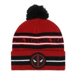 DEADPOOL -  STRIPPED BEANIE WITH POM POM