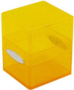 DECK BOX -  SATIN CUBE - GLITTER YELLOW (100+)
