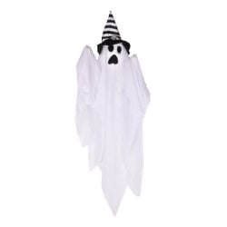 DECORATIONS -  HANGING GHOST WITH WHITE HAT (28