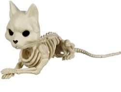 DECORATIONS -  LAYING CAT SKELETON (5.25