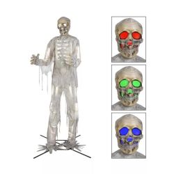 DECORATIONS -  LIGHT-UP SKELETON MUMMY (12')