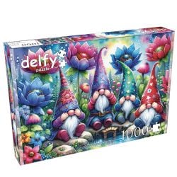 DELFY PUZZLE -  GNOMES AMONG FLOWERS (1000 PIECES)