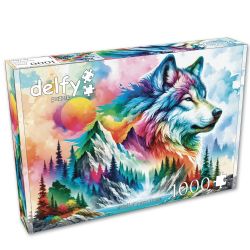 DELFY PUZZLE -  WOLF OF MANY HUES (1000 PIECES)