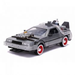 DELOREAN -  BACK TO THE FUTURE III TIME MACHINE WITH LIGHTS - 1/24