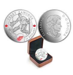 DETROIT RED WINGS -  GOALIES : TERRY SAWCHUK -  2015 CANADIAN COINS