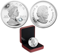 DIAMOND JUBILEE -  THE QUEEN'S DIAMOND JUBILEE WITH SWAROVSKI CRYSTAL -  2012 CANADIAN COINS 01