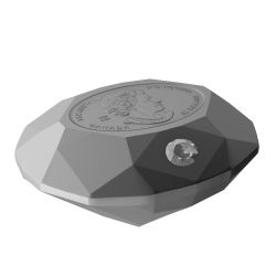 DIAMOND-SHAPED COINS -  FOREVERMARK© BLACK LABEL OVAL DIAMOND -  2023 CANADIAN COINS 03