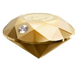 DIAMOND-SHAPED COINS (IN GOLD) -  FOREVERMARK© BLACK LABEL ROUND DIAMOND -  2022 CANADIAN COINS 02