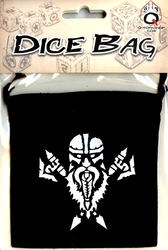 DICE BAG -  BLACK DWARVEN (BEIGE)