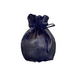 DICE BAG -  BLACK SLIVER WITH LINING (SMALL)