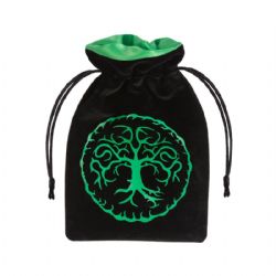 DICE BAG -  FOREST BLACK AND GREEN VELOUR