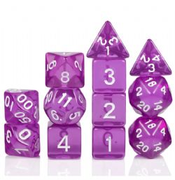 DICE HABIT -  ACRYLIC, GRAPE -  12 DICE RPG SET ACRYLIC
