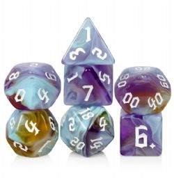 DICE HABIT -  ACRYLIC, SUMMER OF '69 -  7 DICE RPG SET ACRYLIC