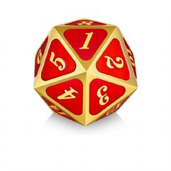 DICE HABIT -  D20 SPINDOWN (RED & GOLD) - 1 DICE