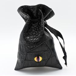 DICE HABIT -  DRAGON EYE LEATHER BAG - REPTILE -  DICE BAG