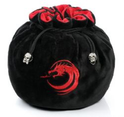 DICE HABIT -  DRAWSTRING SECTIONAL DICE POUCH - BLACK -  DICE POUCH