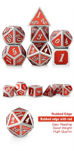 DICE HABIT -  METAL & ENAMEL, ENGINEER -  7 DICE RPG SET METAL & ENAMEL