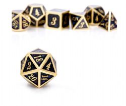 DICE HABIT -  METAL & ENAMEL, GALAXY -  7 DICE RPG SET METAL & ENAMEL