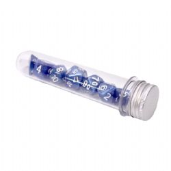 DICE HABIT -  RESIN, PEARLESCENT BLUE -  7 DICE RPG SET RESIN