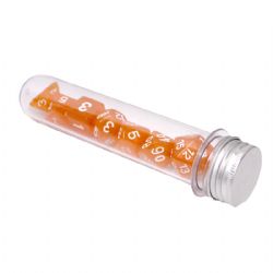 DICE HABIT -  RESIN, SYMPHONY ORANGE -  7 DICE RPG SET RESIN
