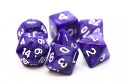 DICE HABIT -  RESIN, SYMPHONY PURPLE -  7 DICE RPG SET RESIN