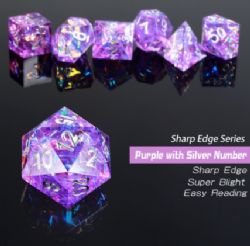 DICE HABIT -  SHARP EDGE, NEBULA -  7 DICE RPG SET SHARP EDGE