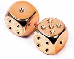 DICE SIT -  2D6 REGULAR 16MM - COPPER PLATED