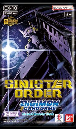 DIGIMON CARD GAME -  SINISTER ORDER - EXTRA BOOSTER PACK (P12/B24)(ENGLISH) EX10