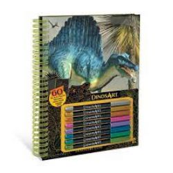 DINOSART -  BLACK PAGES COLORING BOOK